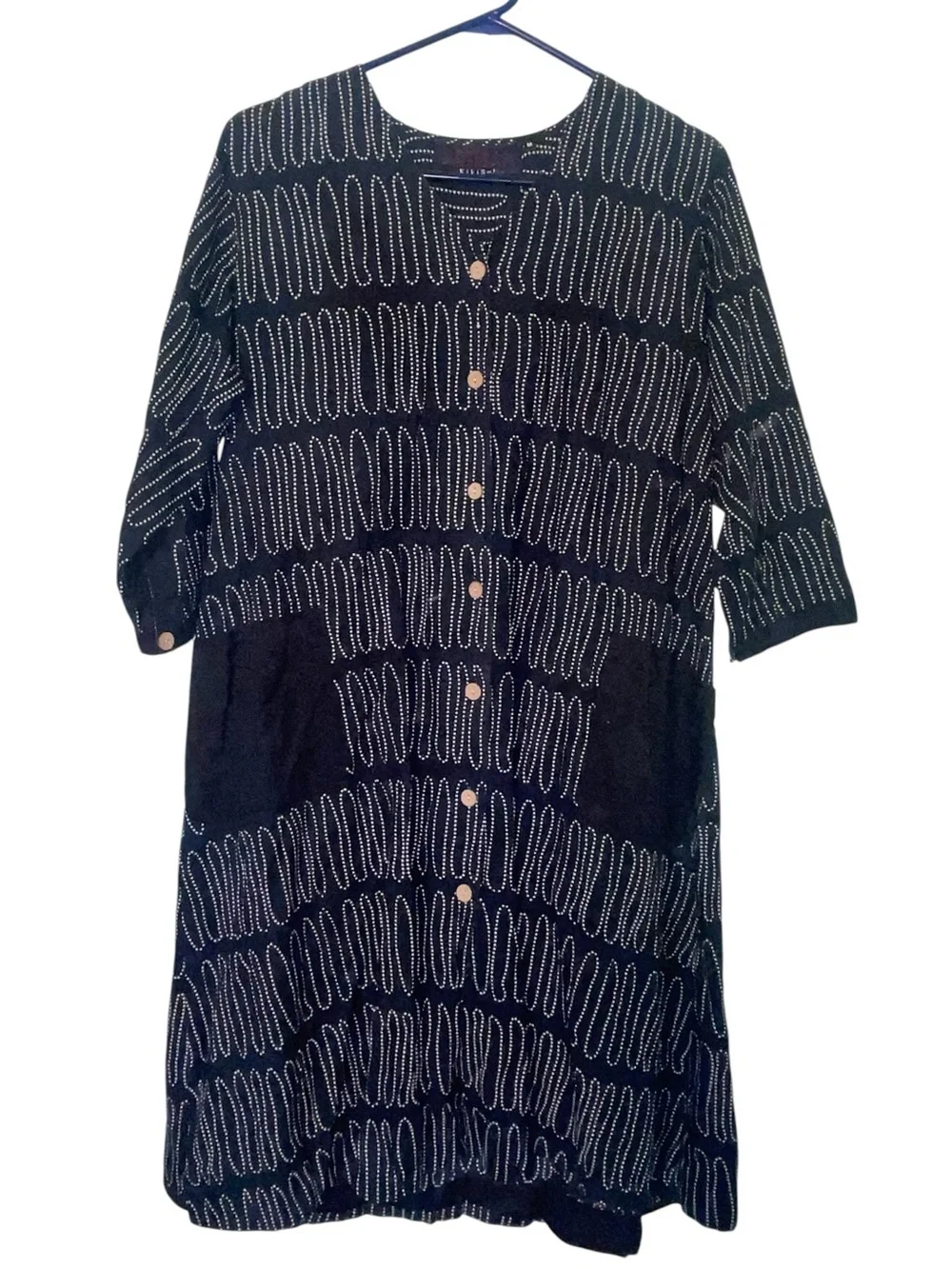 Artisan Kiki Sol cotton tunic/dress. Size medium GUC - Picture 2 of 9